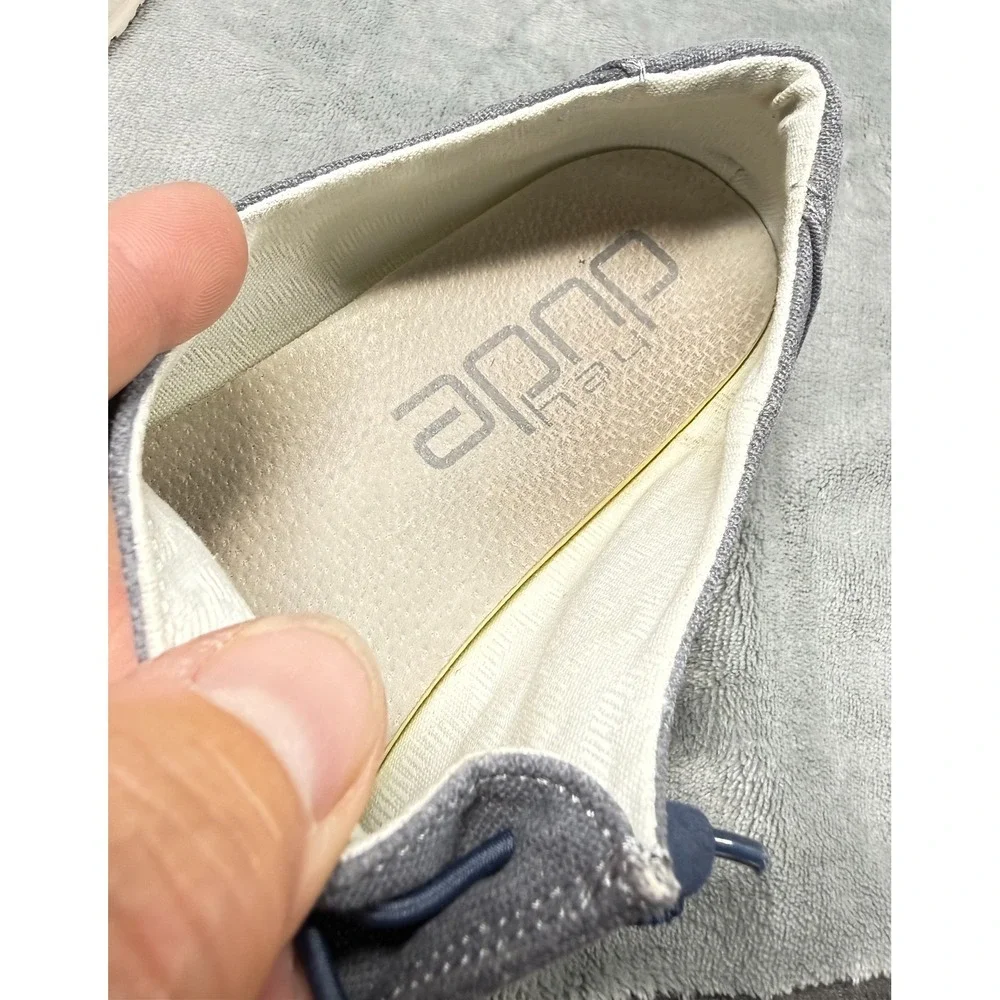 Hey Dude Wendy Chambray Shoes Womens 9 Gray Slip On Casual Loafer